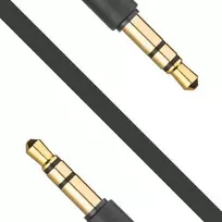 3,5 mm „Fixed Jack“ – 3,5 mm „Jack“ kabelis, 1 m, juodas (FIXM-AUX-BK)