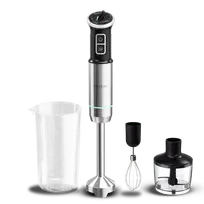 Cecotec Hand blender | Power Neutron 1100MAX Cream&Crush | Hand Blender | 1100 W | Number of speeds Adjustable | Turbo mode | Chopper | Black/Silver