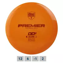 Diskgolfo diskas DISCMANIA Distance Driver Q-LINE PREMIER DD3 Orange