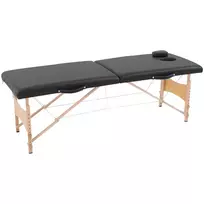 Mobilus masažo stalas - Juoda, 186 x 60 x 58-81 cm