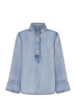 My Essential Wardrobe - Hilmamw 171 Boxy Blouse - Džinsiniai marškiniai - Mėlyna