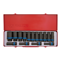 Smūginių prailgintų galvučių kompl. 1/2" 10–32 mm 15 vnt King Tony