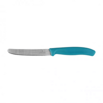 Victorinox Swiss Classic 6.7834.C1 virtuvinis peilis, dantytas, su užapvalintu galiuku, žalias