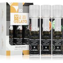 System JO Tri-Me Triple Pack Gelato gelinių lubrikantų rinkinys su skoniu