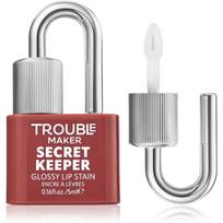 Trouble Maker Secret Keeper Lip Gloss Stain lūpų dažai ilgai išliekančio poveikio atspalvis Trickish Caramel Nude 5 ml