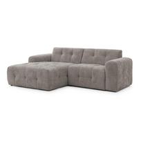 Pilkos spalvos kampinė sofa (su kairiuoju kampu/su gultu) Melva – Ropez