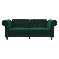 Iš velveto sulankstoma sofa tamsiai žalios spalvos 236 cm Felix – Støraa