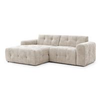 Smėlio spalvos kampinė sofa (su kairiuoju kampu/su gultu) Melva – Ropez