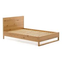 Natūralios spalvos iš ąžuolo masyvo viengulė lova su lovos grotelėmis 90x190 cm Alguema – Kave Home