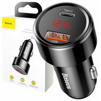BASEUS greitasis automobilinis įkroviklis telefonui 45W 2x USB 6A QC 3.0 AFC