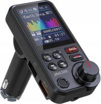 Automobilių BLUETOOTH siųstuvas QC3.0 18W USB su garsiakalbių ir žemų dažnių valdymu