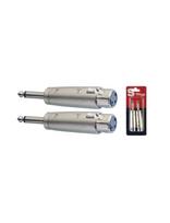 Adapteris XLR-mono jack Stagg AC-XFPMH (2 vnt.)