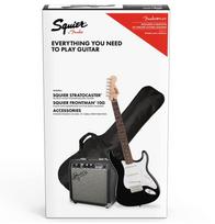Elektrinės gitaros komplektas Fender PK SQ STRAT BLK GB 10G