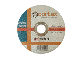 Metalo pjovimo diskas Cortex A30RBF F41, 125 x 1,6 x 22 mm