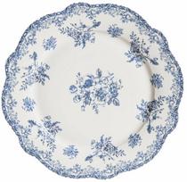 Lėkštė pietų Homla Lourry, Ø 27 cm, mėlyna sp./balta sp.