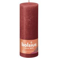 Žvakė, cilindrinė Bolsius Rustic, 19/6.8 cm, raudona