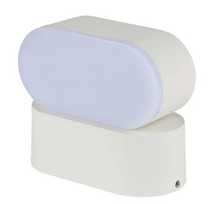 Sieninis šviestuvas V-tac 5W LED sieninis pakreipiamas šviestuvas, baltu korpusu, 3000K, IP65
