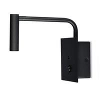 V-tac 3W LED sieninis šviestuvas, juodas, su USB, 3000K