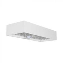 V-tac 6W LED sieninis lauko šviestuvas su saulės baterija ir judesio davikliu, baltas, 4000K, IP65
