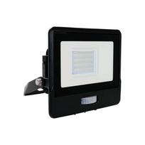 V-tac 10W LED prožektorius su judesio davikliu, juodas, suderinamas su AMAZON ALEXA ir GOOGLE HOME, 3000-6500K/RGB
