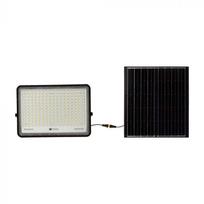 V-tac 30W LED prožektorius su saulės baterija, juodas, 6400K