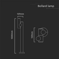 V-tac 4W LED pastatomas lauko šviestuvas, baltas, 4000K