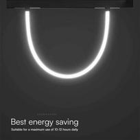 V-tac 23W LED šviestuvas į magnetinius bėgelius, 48V, juodas, 3000K
