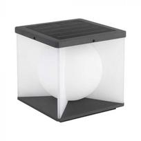 V-tac 3W LED įkraunamas lauko šviestuvas su saulės baterija, juodos/baltos sp., 3000K, IP65