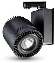 45W LED COB šviestuvas į 3 fazių bėgelius, juodas, CRI >95, 6000K
