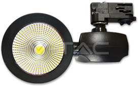 40W Euro LED šviestuvas ant bėgelio V-TAC, juodas, (4000K)