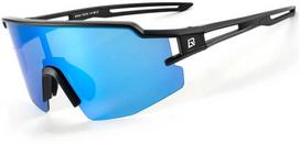 Rockbros Polarized dviratininko akiniai su UV apsauga ir Corrective Insert Mėlyna Lenses – juodos spalvos