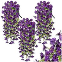 Dirbtinių gėlių girlianda, violetinė, 3 vnt.