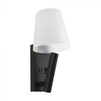 V-tac 2W LED sieninis šviestuvas, juodos/baltos sp., 3000K, CREE LED chip, su USB/PD jungtimi