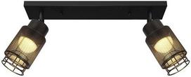 2x6W LED lubinis šviestuvas, juodas, 3000K