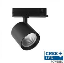 36W LED šviestuvas į 3 fazių bėgelius, juodas, 6400K, CREE LED chip