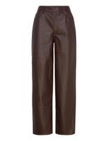 ROTATE - Wide Leg 5 Pocket Pants - Odinės tamprės-kelnės - Ruda