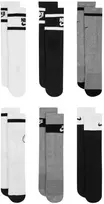 Nike Everyday Cush Crew jaunimo 6PR kojinės baltos, pilkos, juodos CK7302 901 (38-42)