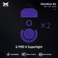 X-Raypad Obsidian Air Pelė Feet | Violetinė, x2, Logitech G Pro X Superlight