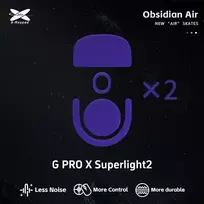 X-Raypad Obsidian Air Pelė Feet | Violetinė, x2, Logitech G Pro X Superlight 2