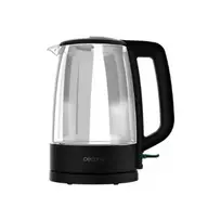 Cecotec Virdulys | ThermoSense 320 Clear | 2200 W | Electric | 1.7 L | Glass | 360° rotational base | Juodas/Transparent