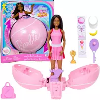 Mattel Barbie teniso žaidėjo lėlė su kamuoliukų mėtymo įrankiu JMY56