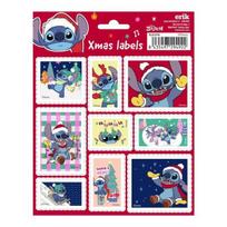 „Disney Stitch“ – 18 lipnių kalėdinių lipdukų rinkinys