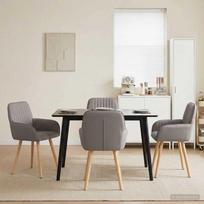 Valgomojo kėdės 4 pcs Audinys Taupe 56,5 x 50 x 87,5 cm