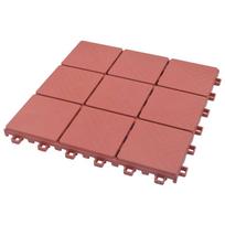 Terasinė Plytelė 10 pcs Raudona 30,5 x 30,5 x 2,2 cm