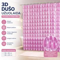 3D Dušo Užuolaida  ROŽINĖ