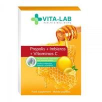 VITA-LAB maisto papildas PROPOLIS + IMBIERAS + VITAMINAS C, 12 kiet. pastilių