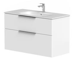 Vonios spintelė Kame Big 100cm 2 stalčiai, be kriauklės, Baltas Matinis BU/10-3DR/WS-BIG