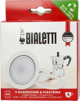Bialetti - Uszczelka (3 szt.) + sitko do kawiarek aluminiowych Bialetti 9tz