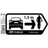Lipdukas ant automobilio FORCE SAFETY 184x84 mm (juodas)