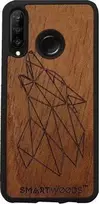„SmartWoods CASE“ medinis dėklas „SMARTWOODS WOLF“ skirtas „HUAWEI P30 LITE“ (standartinis)